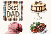 Fathers Day Clipart Bundle, a Person Illustration by BusyDaydesign (Thumbnail 3 of 8)