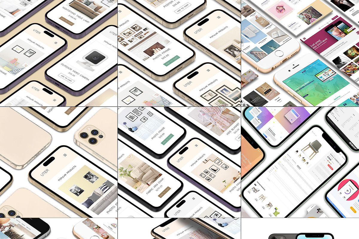 ALL 3D iPHONE MOCK-UP BUNDLE VOL-I0, an iPhone Mockup by Graphicsworld125 (Photo 2 of 19)