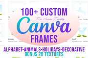 Over 100 + Custom Canva Frames, a Marketing Template by Design Station (Thumbnail 1 of 3)