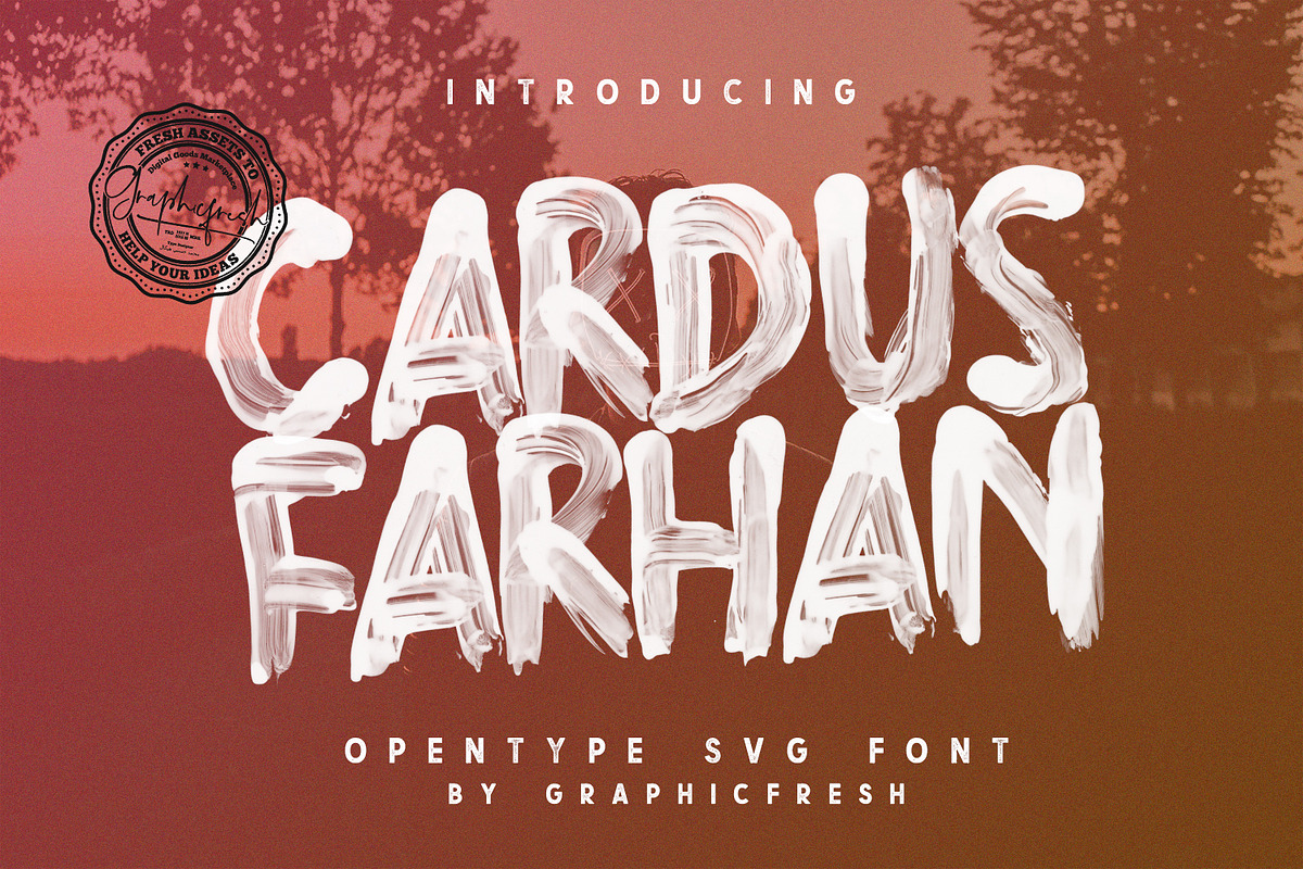 Cardus Brush SVG Font preview 7