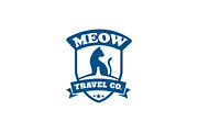 Meow Travel Company Cat Logo Design, a Branding & Logo Template by Griffin Designs (Thumbnail 1 of 7)