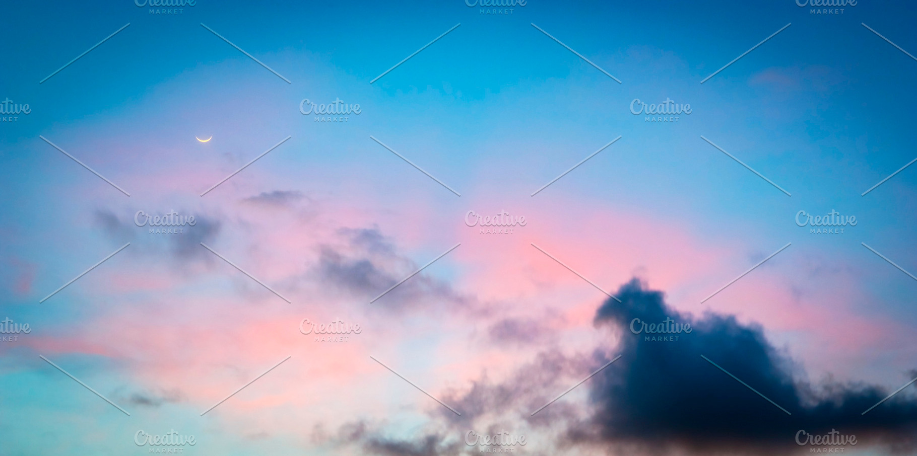 Twilight Moon, a Nature Photo by THP Creative