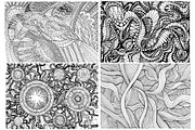Set of 20 Psychedelic Coloring Page, a Decorative Illustration by Space_Oleandr (Thumbnail 2 of 8)