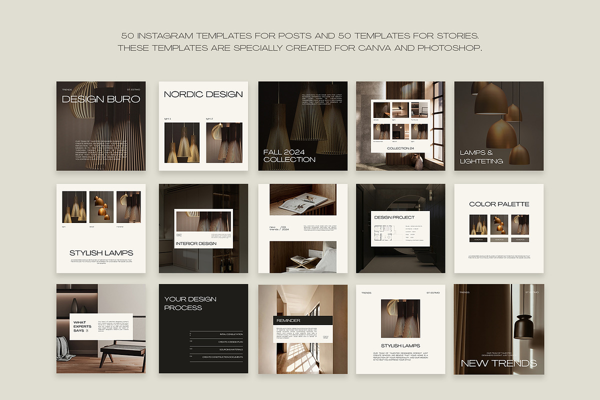 Interior Design Instagram Templates, a Social Media Template by Instprofi | Studio Estimo (Photo 5 of 8)
