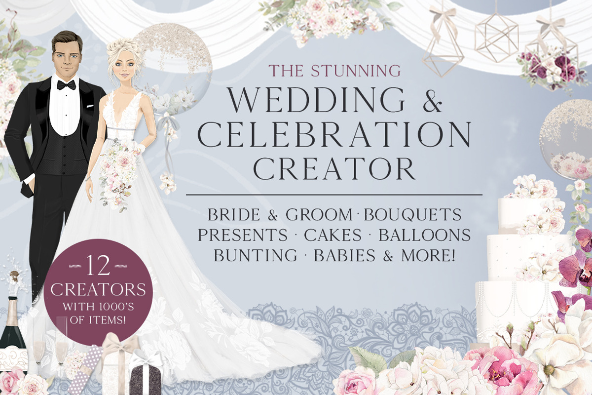 Wedding & Celebration Creator, an Object Graphic by Pretty Little Lines (Photo 1 of 33)