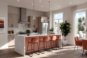 Modern Kitchen Interior, an Architecture Photo by Ocean Digital Art