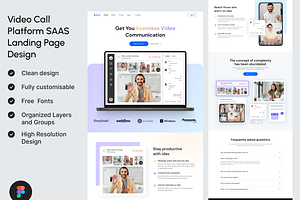 Video Call Platform SaaS Landing pag