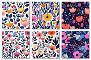 Abstract Flower Patterns Bundle, a Texture Illustration by Dream Creation (Thumbnail 5 of 6)