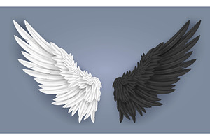 Realistic Angel And Demon Wings