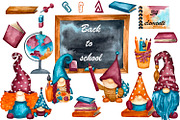 Back to school gnomes family png, a Seasonal Illustration by Fresh art by Larysa (Thumbnail 1 of 3)