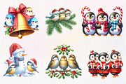 Christmas Birds Sublimation Clipart, an Illustration by CreationArt (Thumbnail 4 of 5)
