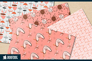 Pink 1950s vintage wallpaper designs, a Pattern Graphic by Roofdog Design (Thumbnail 3 of 5)