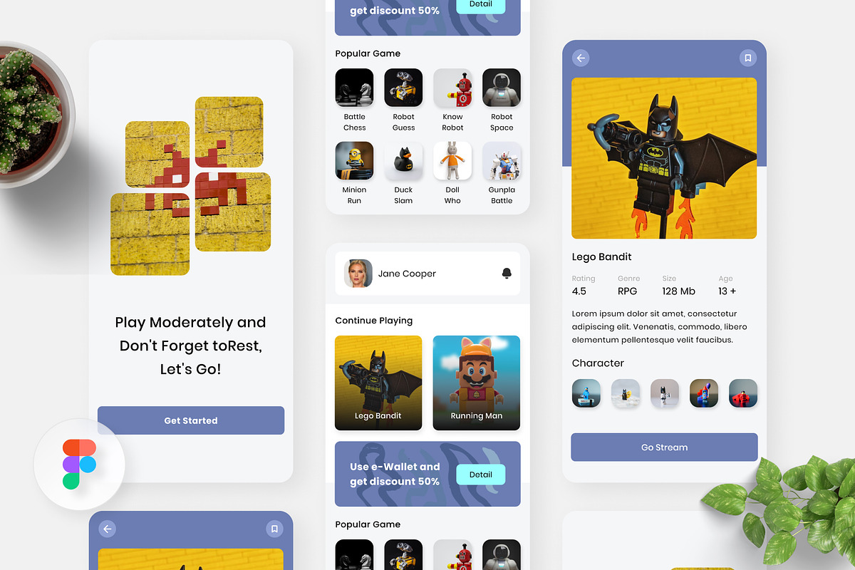 Dolanan - Video Game App, an UI Kit Template by Panen Creative (Photo 1 of 3)