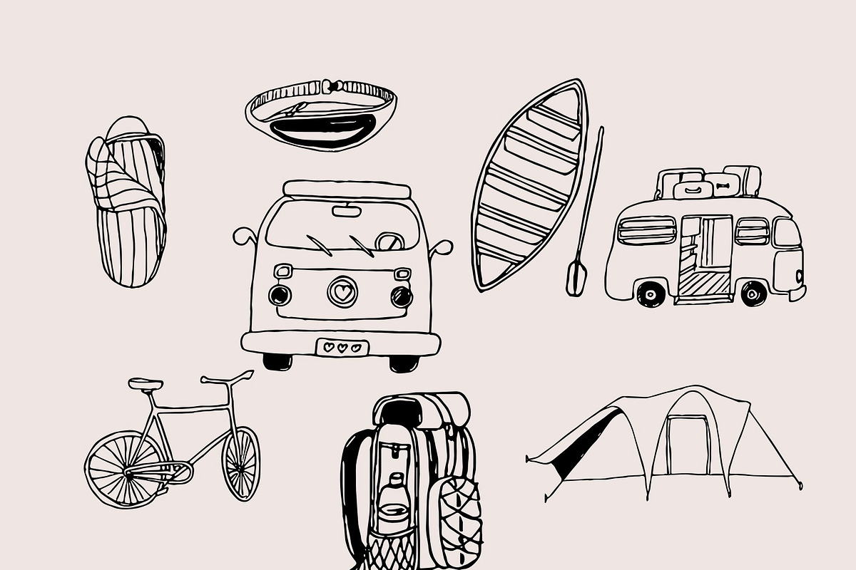 Camping illustrations set, a Sport Illustration by Anada Arty (Photo 8 of 9)