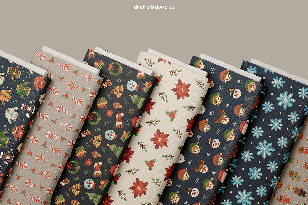 Cozy Christmas Clipart and Patterns, a Seasonal Illustration by Drafts n Doodles (Photo 8 of 12)