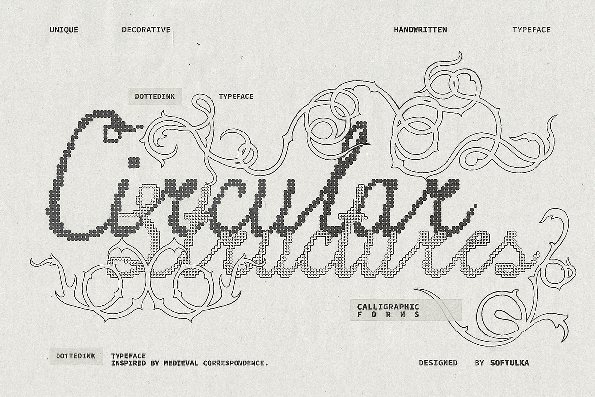 Dotted Ink Typeface, a Script Font by softulka (Photo 4 of 6)