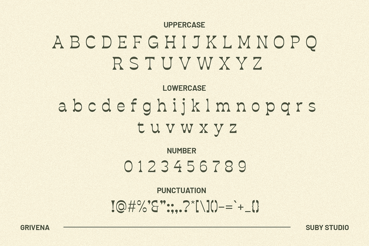Grivena, a Serif Font by Suby Studio (Photo 5 of 5)