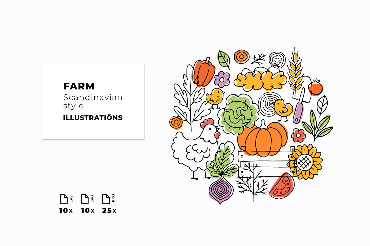 Farm illustrations, an Animal Illustration by adehoidar (Photo 1 of 5)