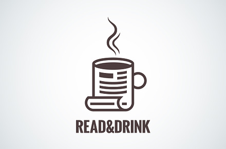 Coffee cup concept reading