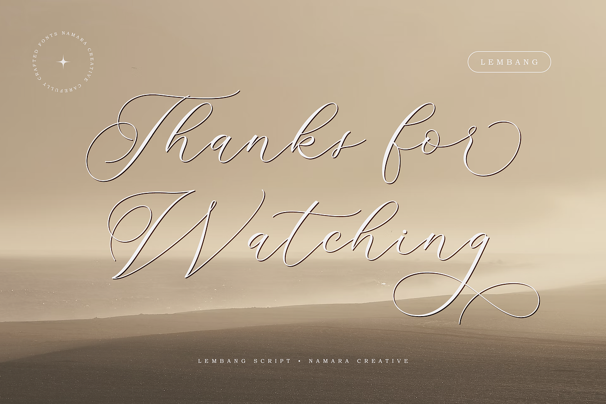Lembang – Decorative Calligraphy, a Script Font by Namara Creative Studio (Photo 12 of 12)