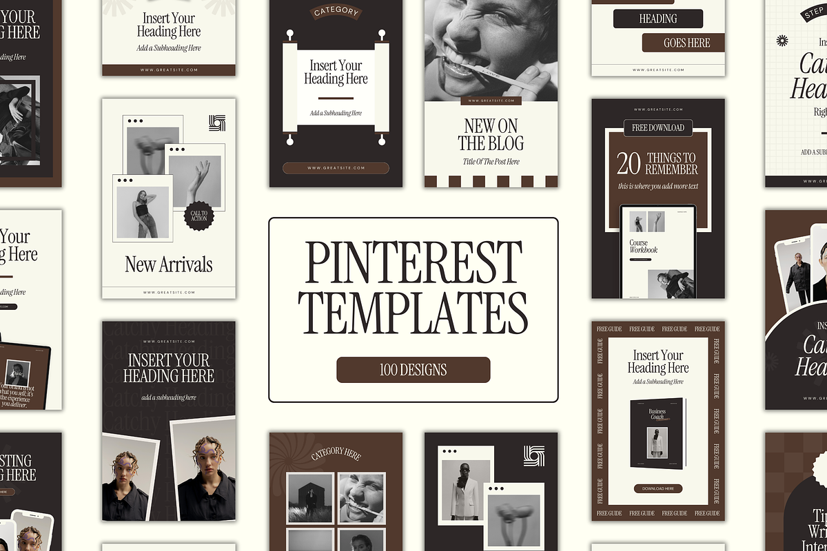 Canva Pinterest Pins Templates, a Marketing Template by Branding Babe Co. (Photo 1 of 6)