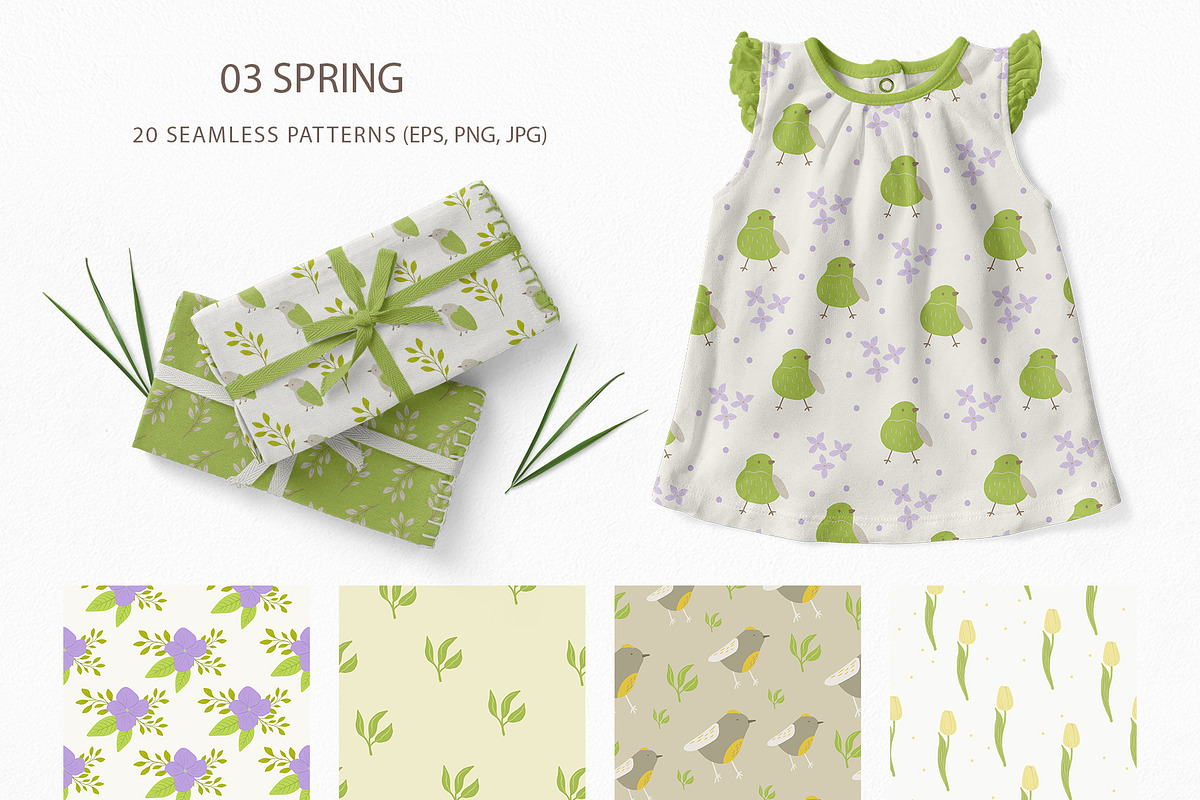 Baby seamless patterns bundle, a Pattern Graphic by polikarpovaart (Photo 6 of 11)
