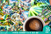 watercolor camping bundle, a Templates & Theme by TanuschArts (Thumbnail 8 of 10)