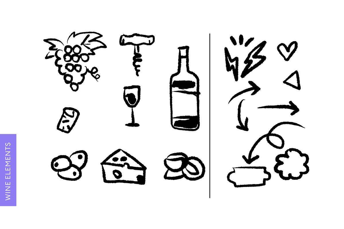 Wine vector illustrations, an Illustration by Tanka (Photo 6 of 7)