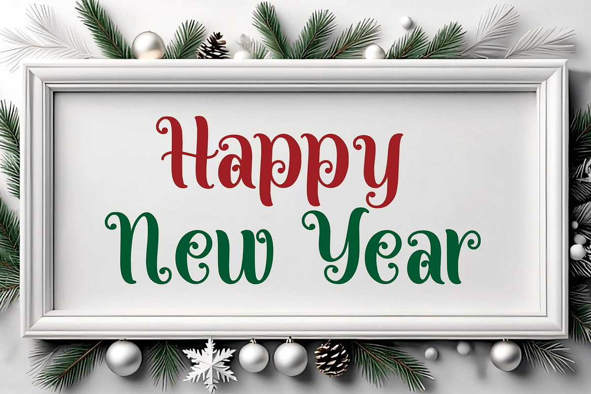 Christmas Winterland, a Handwritten Font by Mozatype (Photo 7 of 7)