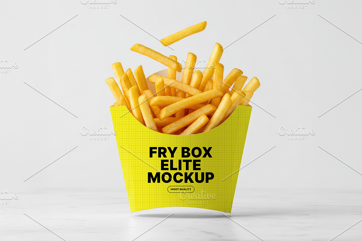 Floating Fry Box Mockup Collection, a Packaging Mockup by Elite Mockups (Photo 1 of 5)