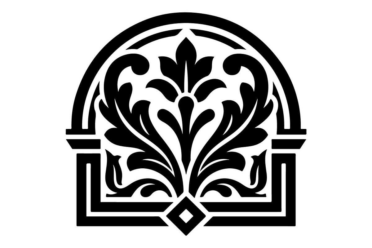 Ornamental Floral Arch Silhouettes, an Object Graphic by hafijul (Photo 3 of 4)