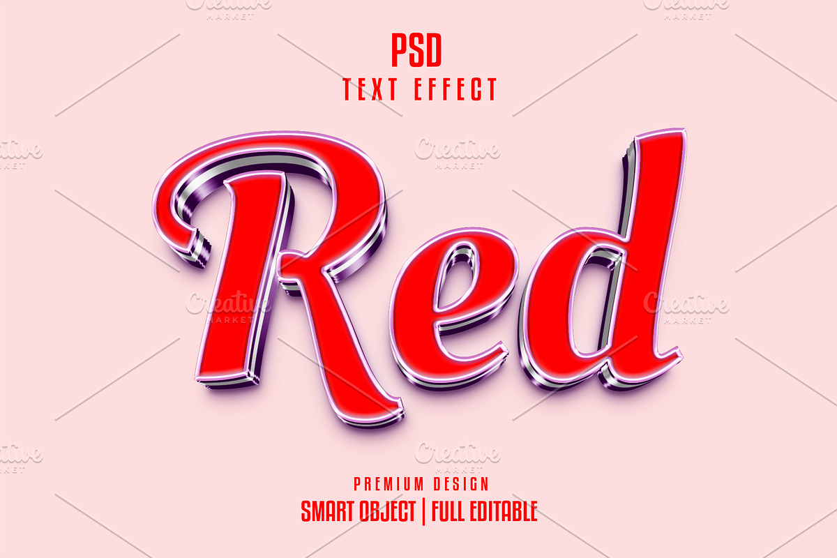 Red Text Effect, a Layer Style Add-On by himelgfx