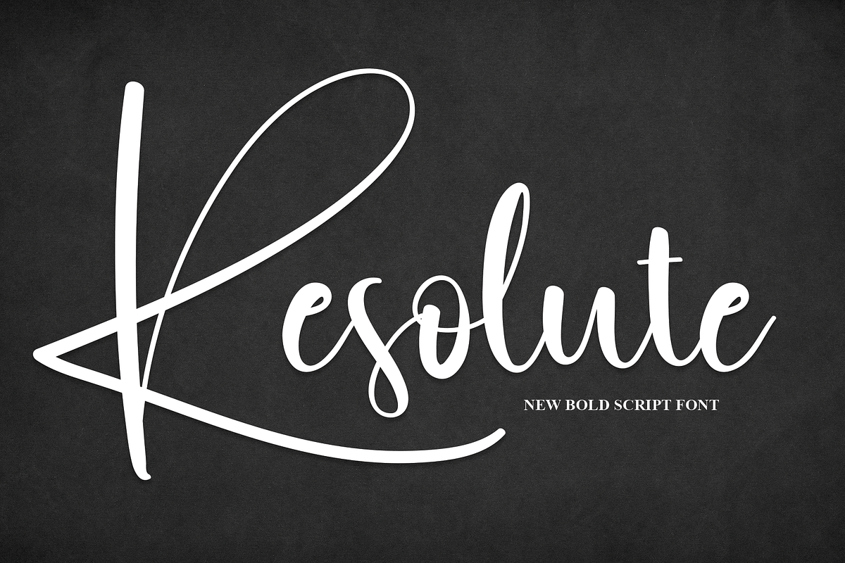 Resolute | Script Font, a Script Font by Scratchones (Photo 1 of 8)