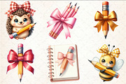 Pencil with Bow Back to School Clipa, a Seasonal Illustration by Rose Art (Thumbnail 4 of 4)