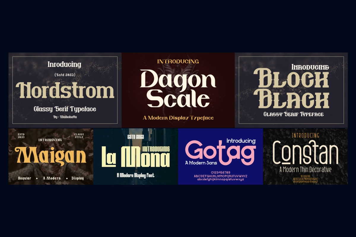 Elegant Font Bundle, a Sans Serif Font by MaikoHatta