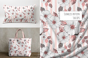 Floral Stripe Watercolor Pattern, a Pattern Graphic by Gribanessa (Thumbnail 2 of 4)