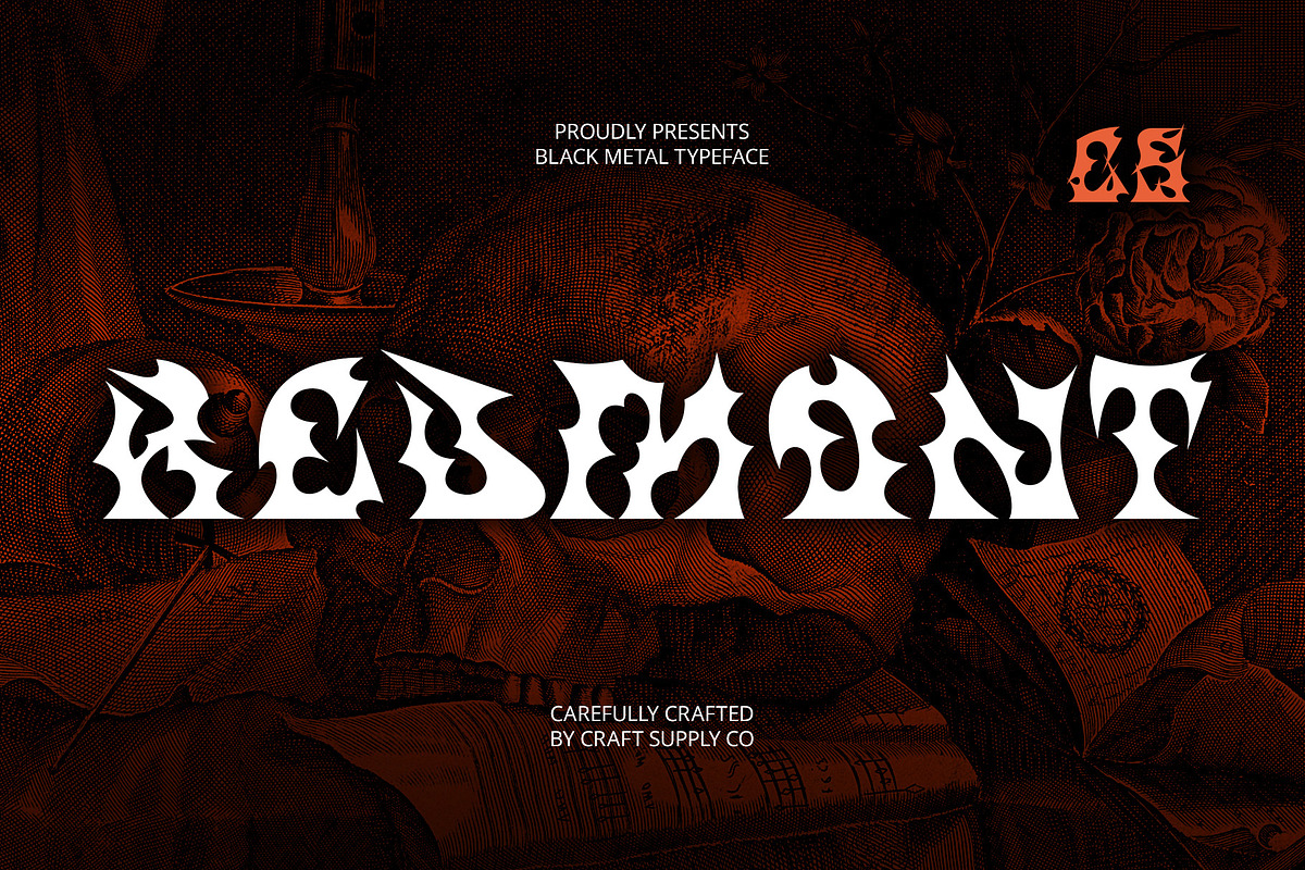 CS Redmont – Black Metal Font, a Blackletter Font by Craft Supply Co. (Photo 1 of 8)