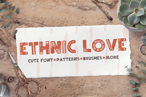 Ethnic Love Font BUNDLE 40 ELEMENTS