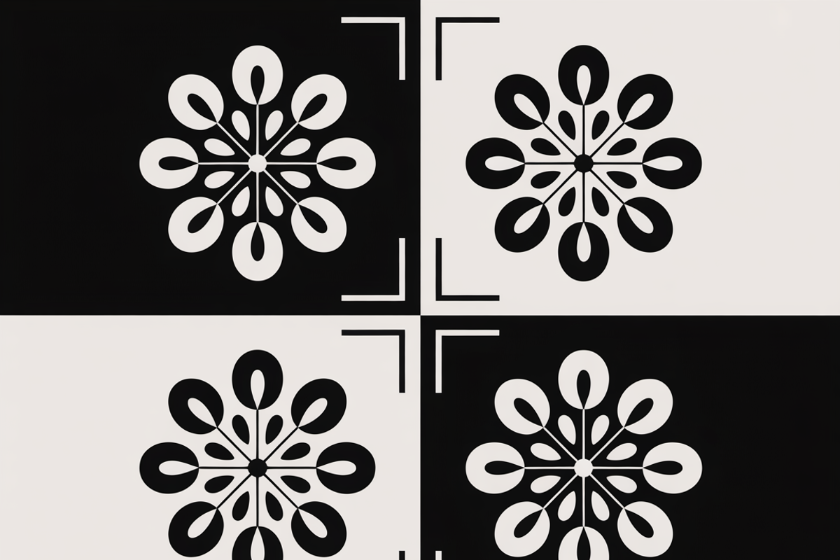 Black and white flower isolated icon, an Illustration by Amazin_art (Photo 12 of 13)