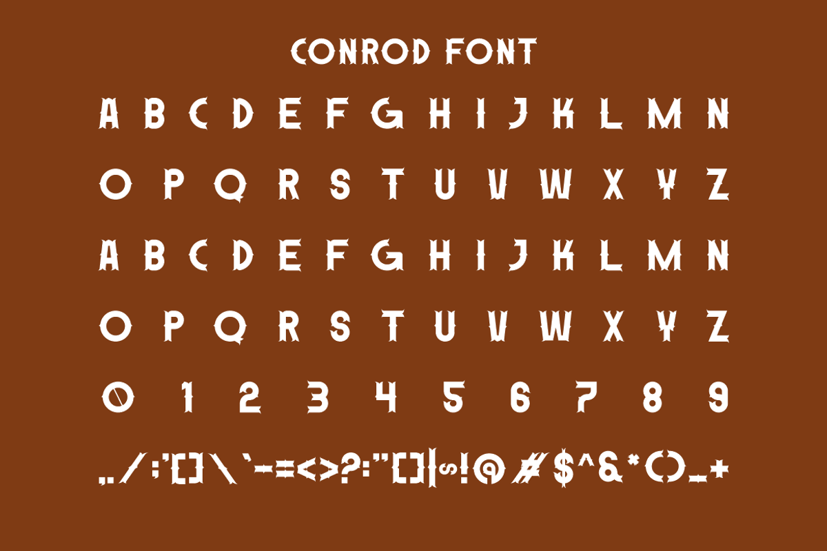 Conrod - Cowboy Font, a Serif Font by Iqsiart Studio (Photo 3 of 6)