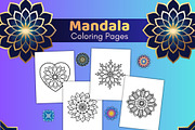 50 Simple Mandala Coloring Pages, an Object Illustration by SimoDigitalArt (Thumbnail 3 of 5)