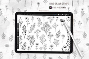 Procreate Stamps Tiny Flowers 026, a Brushes & More by Drawberx (Thumbnail 1 of 10)