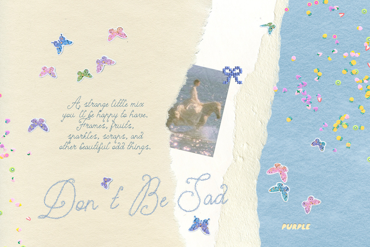Don't be sad: Summer Collage Kit, an Object Graphic by Purple (Photo 14 of 14)