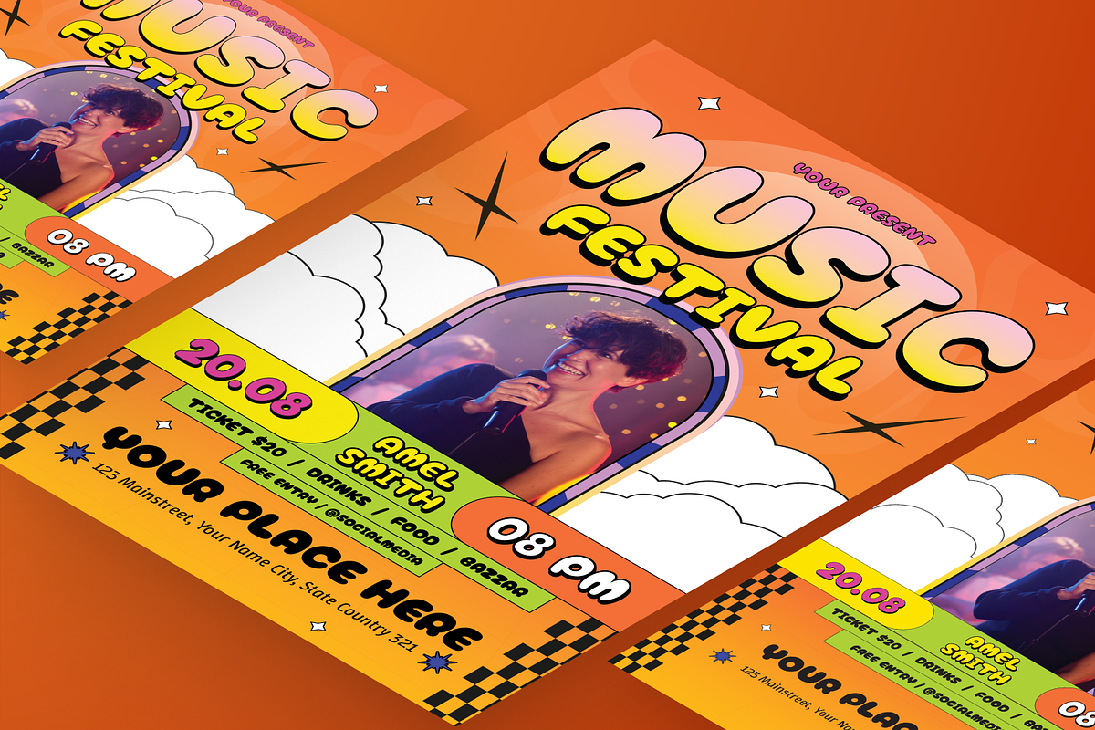 Music Fest Flyer Set, a Flyer Template by Annora Studio (Photo 5 of 6)
