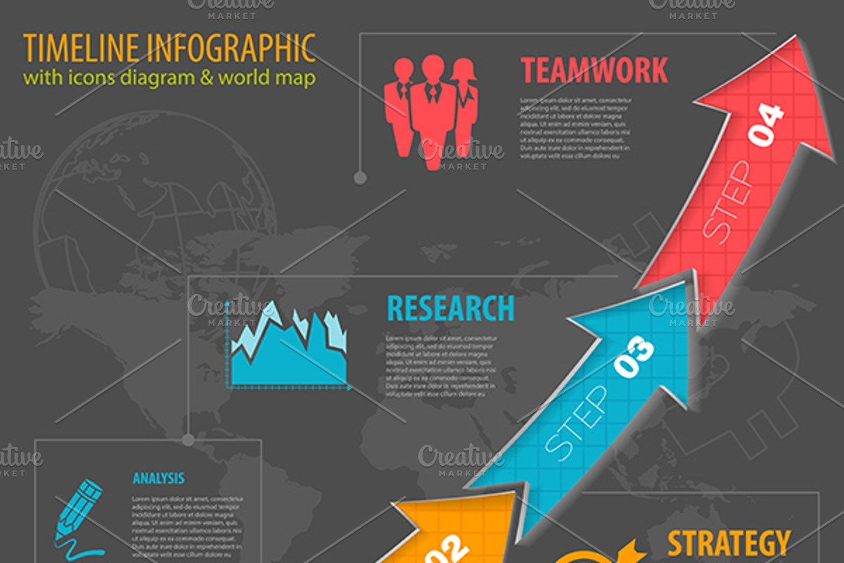 Shopping & Timeline Infographic, a Technology Illustration by TAlex (Photo 3 of 6)