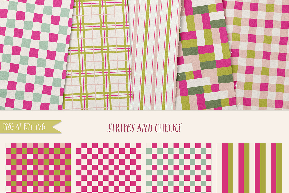 Christmas Checks and Plaids Patterns, a Pattern Graphic by Cozy pattern shop (Photo 7 of 9)