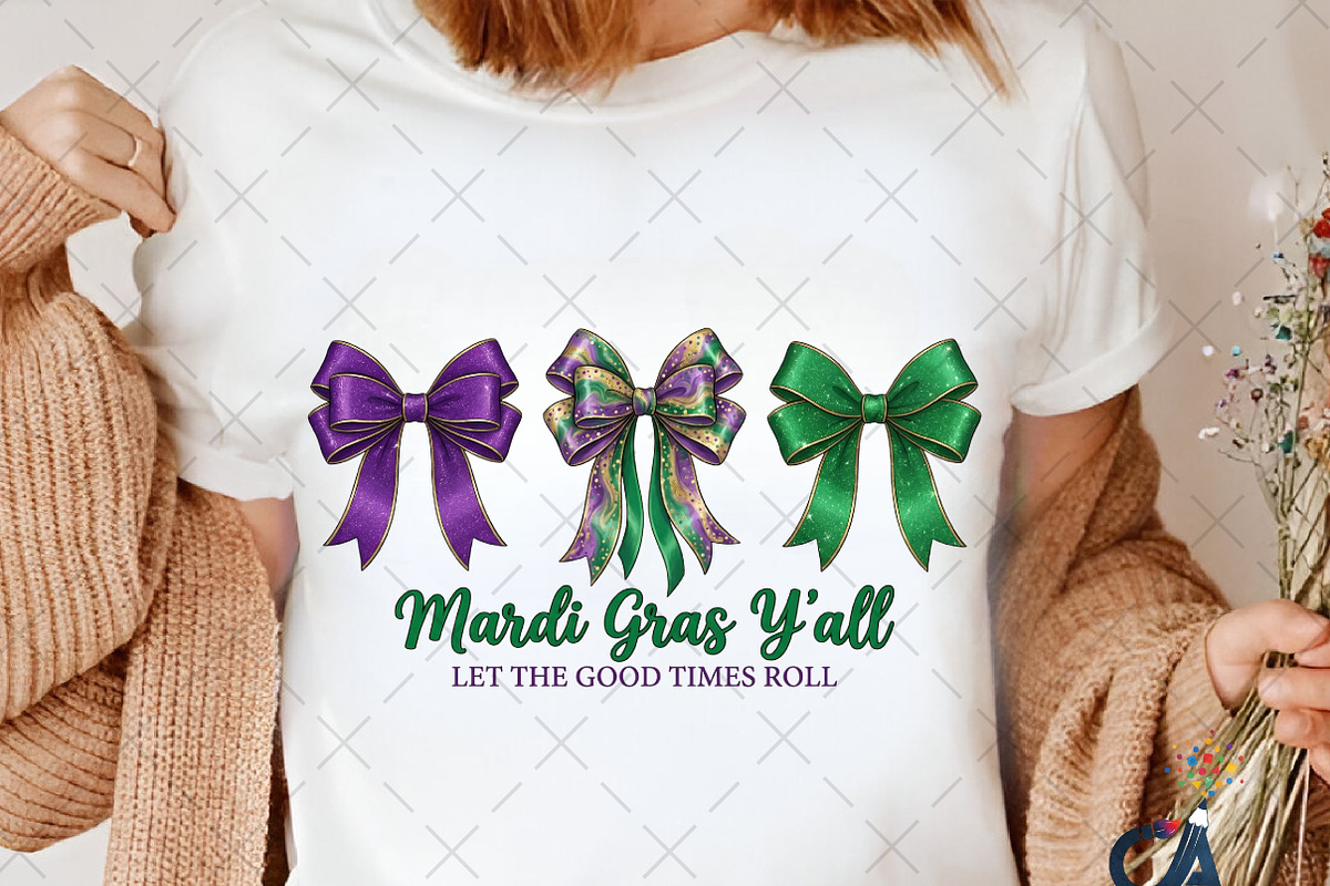 Preppy Mardi Gras Y'all Png, an Illustration by Creative Art (Photo 3 of 6)