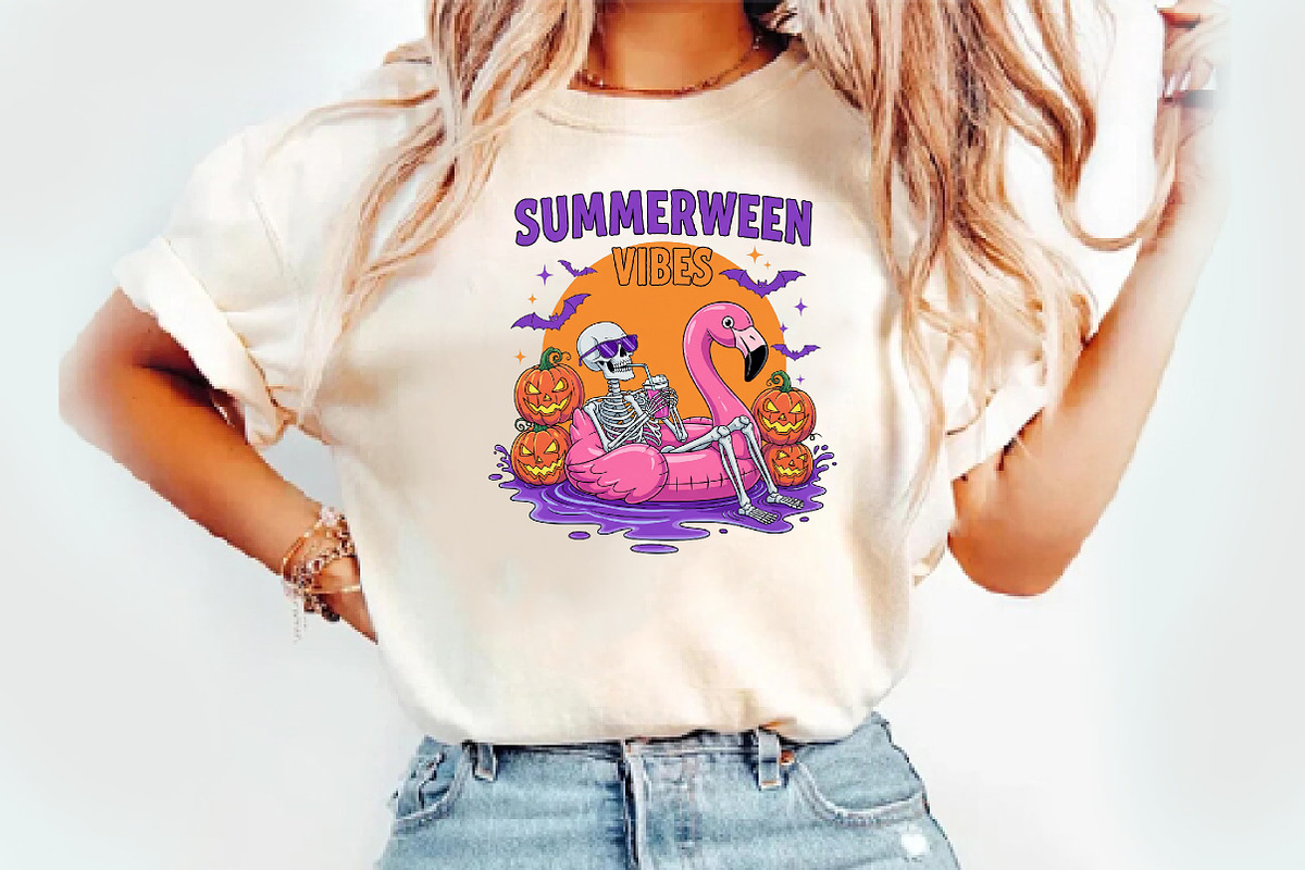 Summerween Vibes PNG, an Illustration by Watercolor design (Photo 2 of 3)