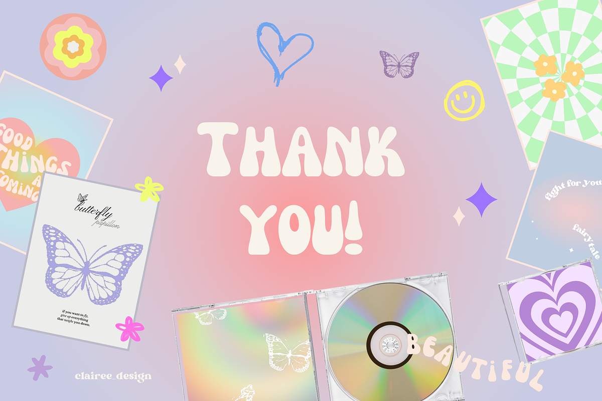 Danish Pastel Y2K Aesthetics Posters, a Stationery Template by Clairee Design Studio (Photo 7 of 7)
