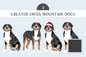 Greater Swiss Mountain Dog Clip Art